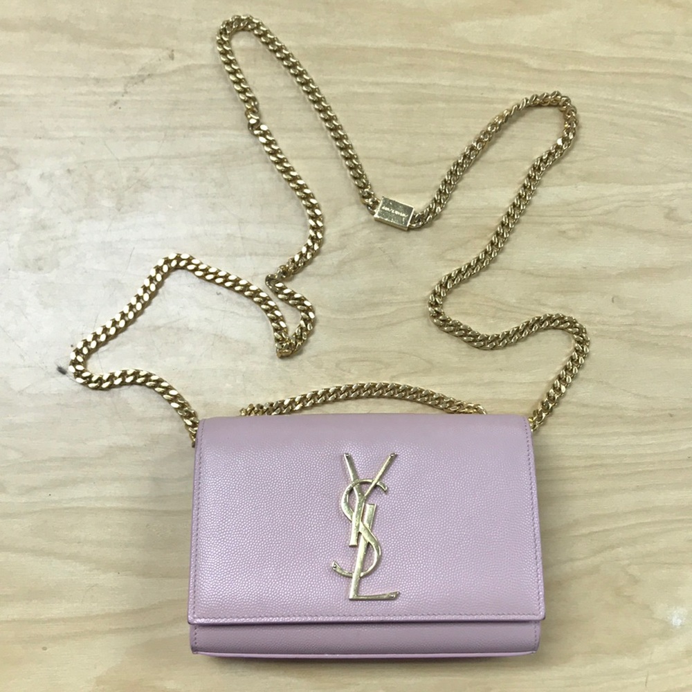 YSL soft pink matelasse crossbody bag